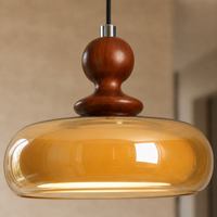 Cognac Glass Double Layer Pendant Light