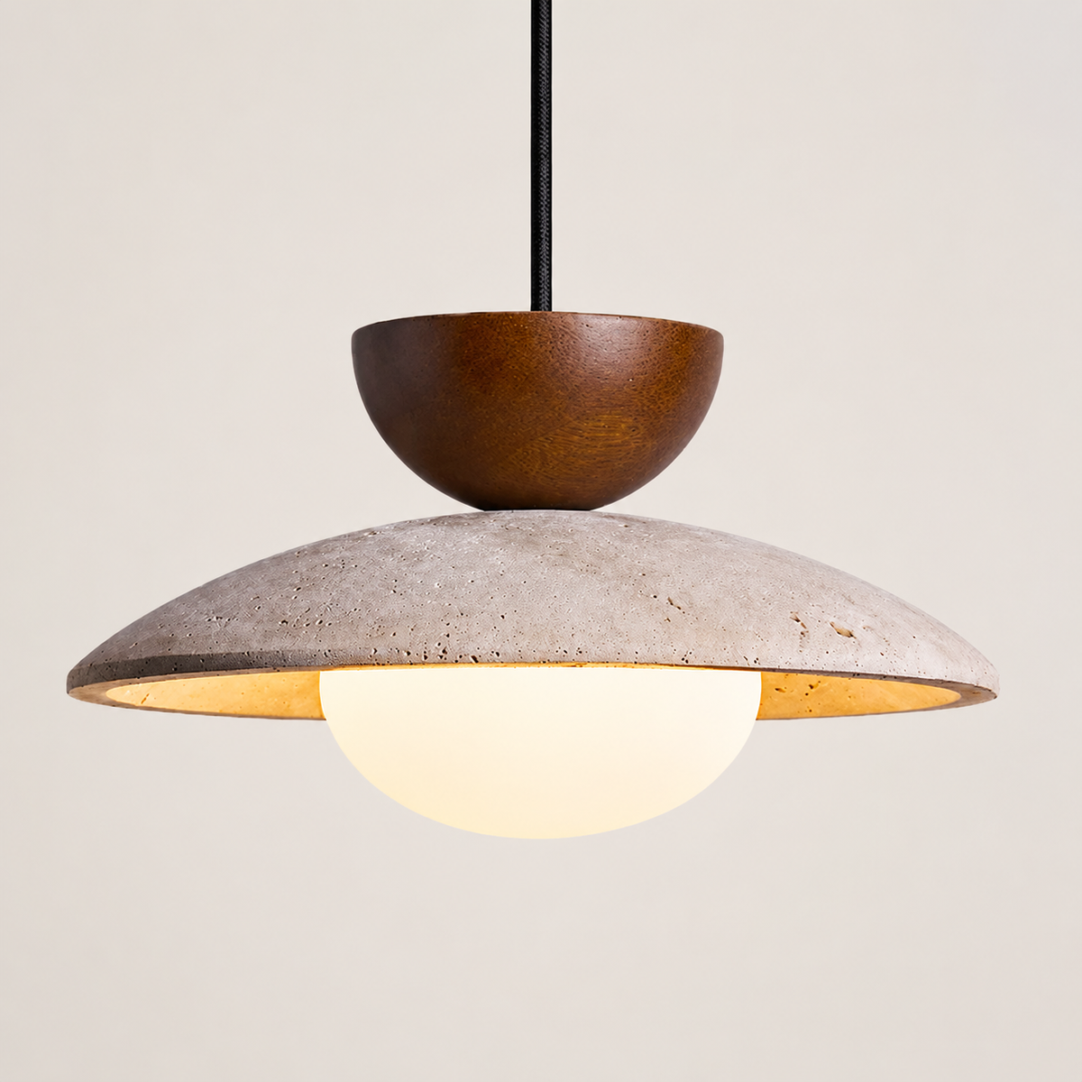 Pendant Lights Stone Yellow Travertine Wabi-Sabi