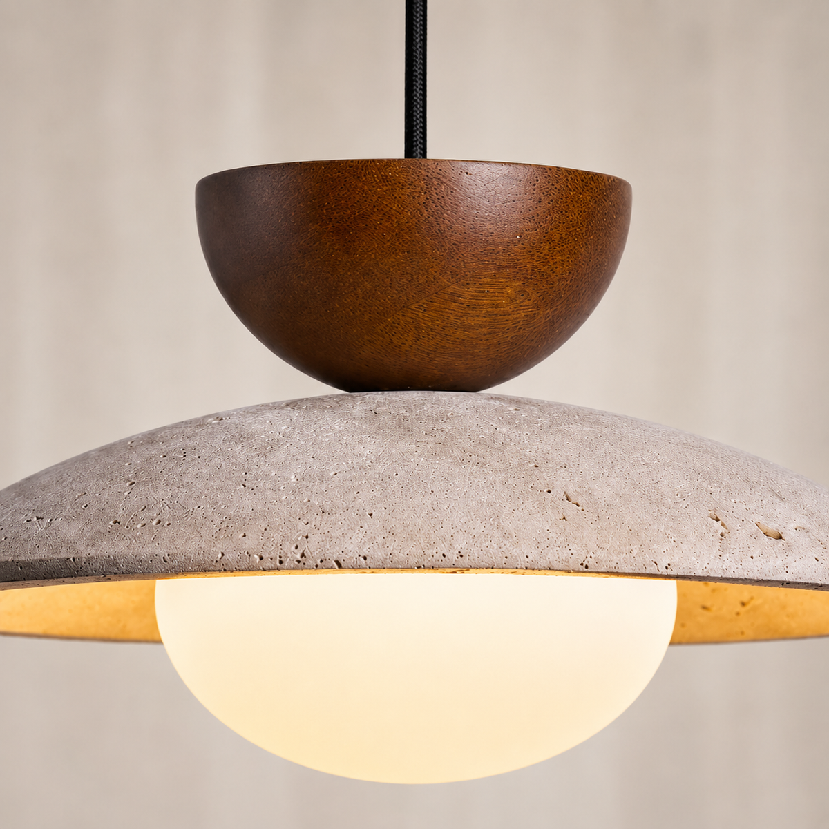 Pendant Lights Stone Yellow Travertine Wabi-Sabi
