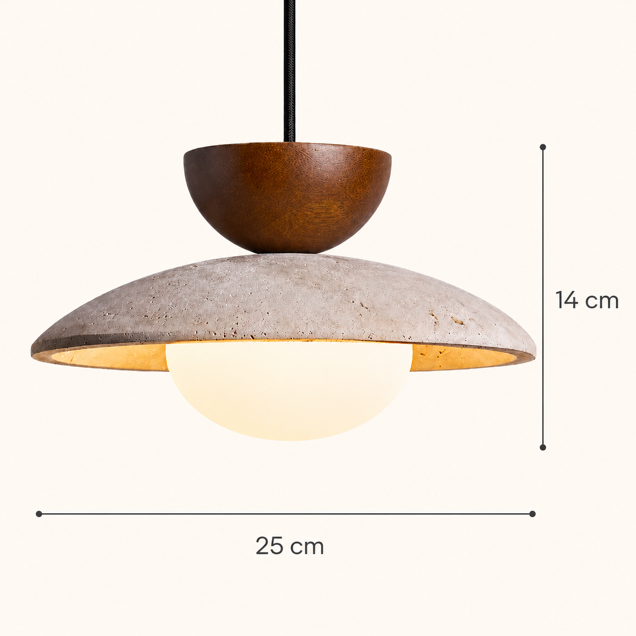 Pendant Lights Stone Yellow Travertine Wabi-Sabi