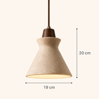 Vela Sculptural Travertine Bell Pendant Light