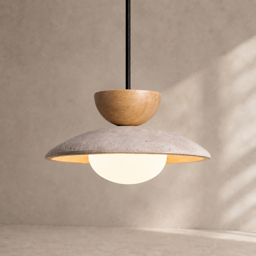 Pendant Lights Stone Yellow Travertine Wabi-Sabi