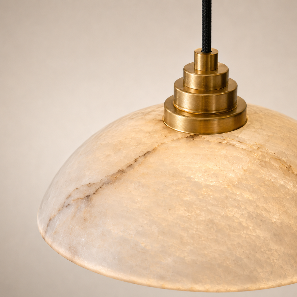 Pendant Light Fitting Natural Marble Copper