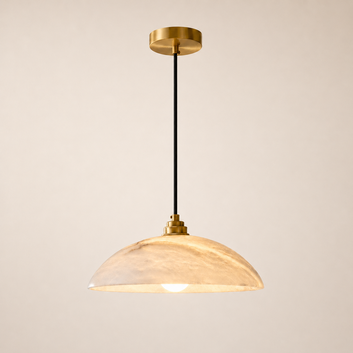 Pendant Light Fitting Natural Marble Copper