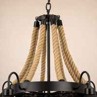 Pendant Lights Iron Hemp Rope Industrial Vintage