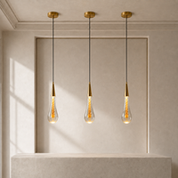 Single Pendant Lights For Kitchen Island LED Water Drop