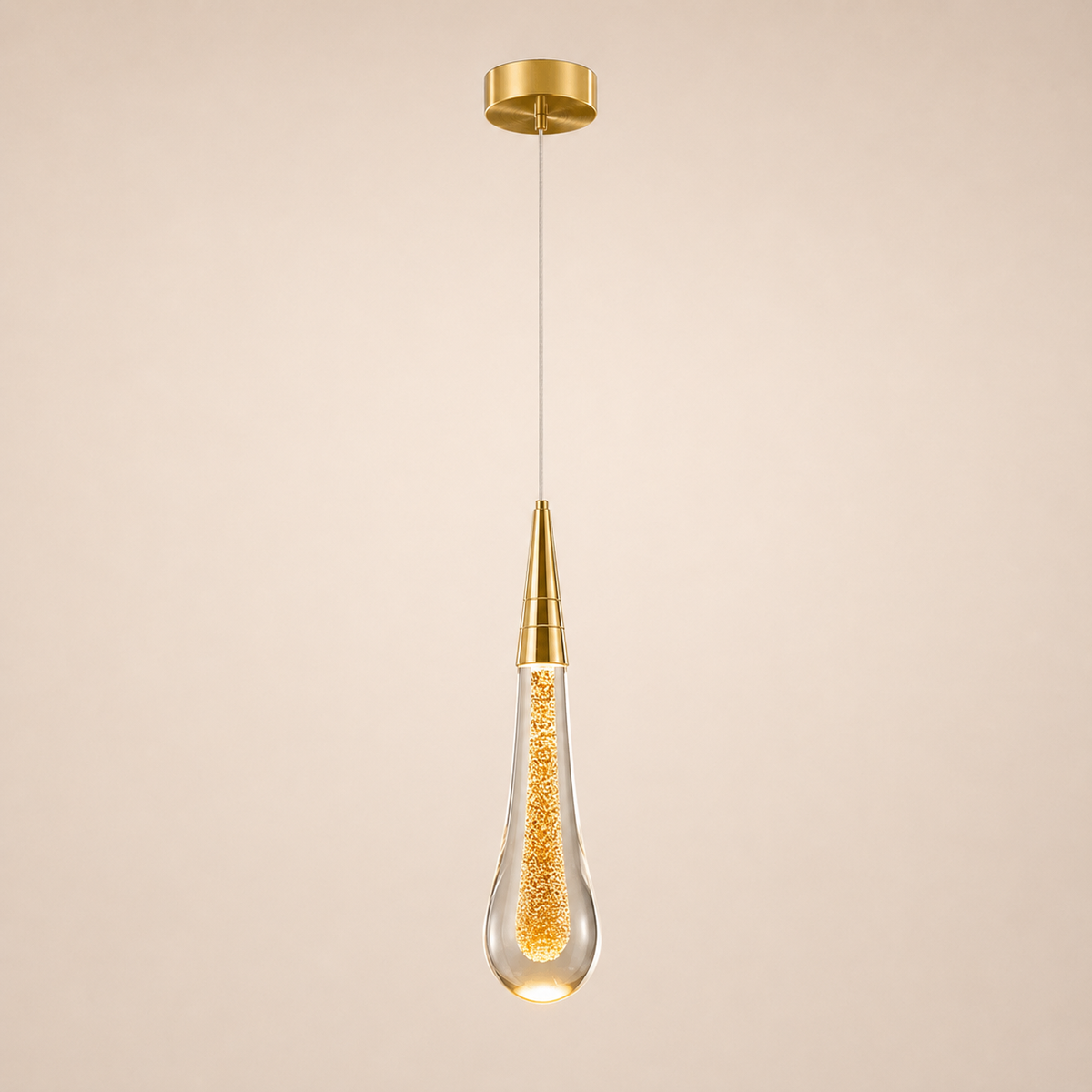 Single Pendant Lights For Kitchen Island LED Water Drop