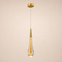 Single Pendant Lights For Kitchen Island LED Water Drop