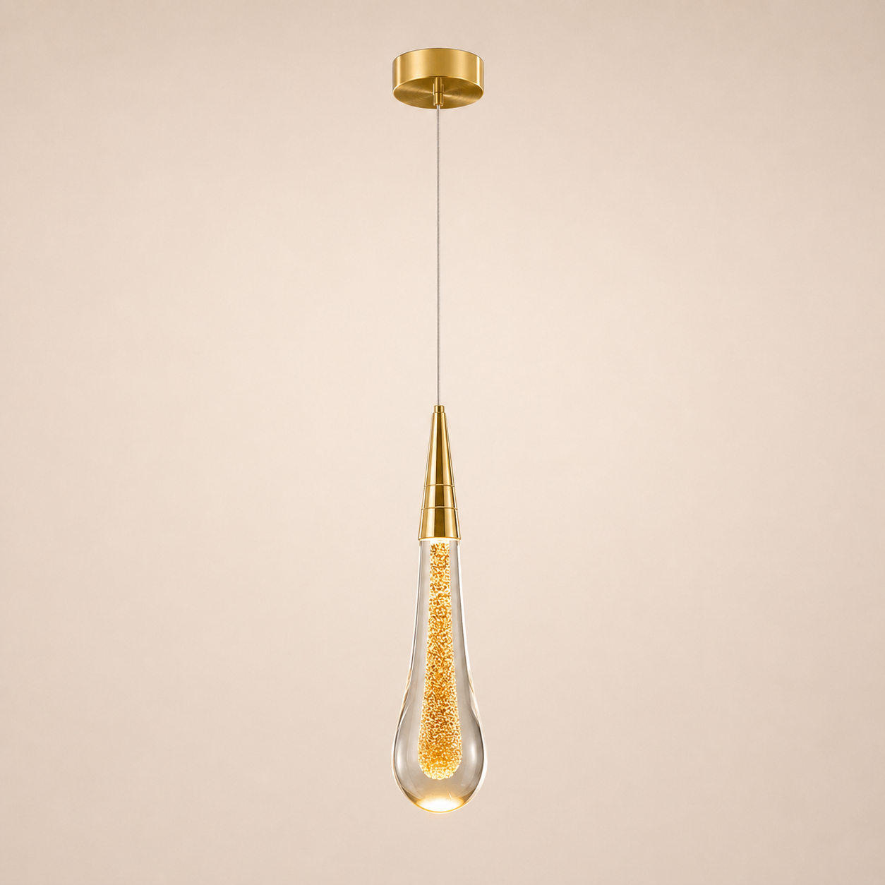 Single Pendant Lights For Kitchen Island LED Water Drop
