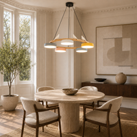 Pendant Lights Wooden Circle Colorful LED