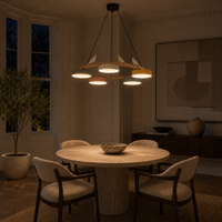 Pendant Lights Wooden Circle Colorful LED
