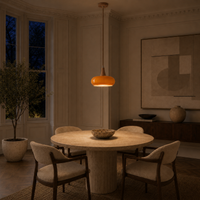 Marlow Glass & Wood Pendant Light