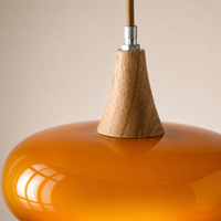 Marlow Glass & Wood Pendant Light