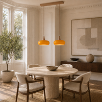 Marlow Glass & Wood Pendant Light