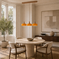 Marlow Glass & Wood Pendant Light