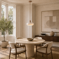 Marlow Glass & Wood Pendant Light
