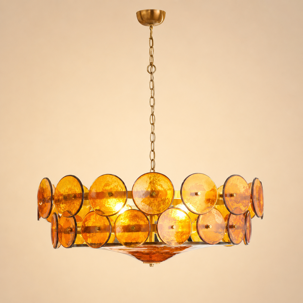 Chandeliers Glass Amber
