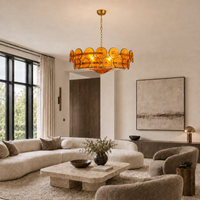 Chandeliers Glass Amber