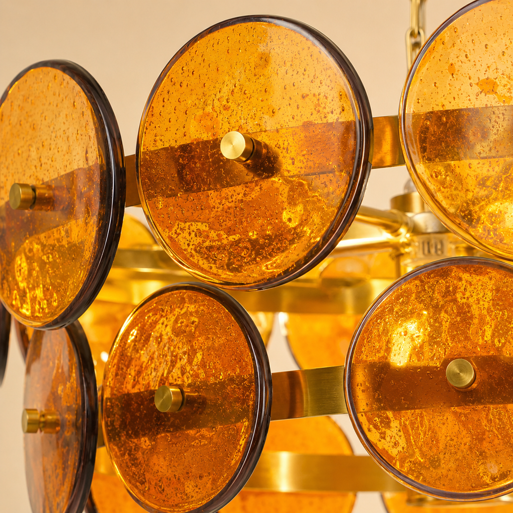 Chandeliers Glass Amber