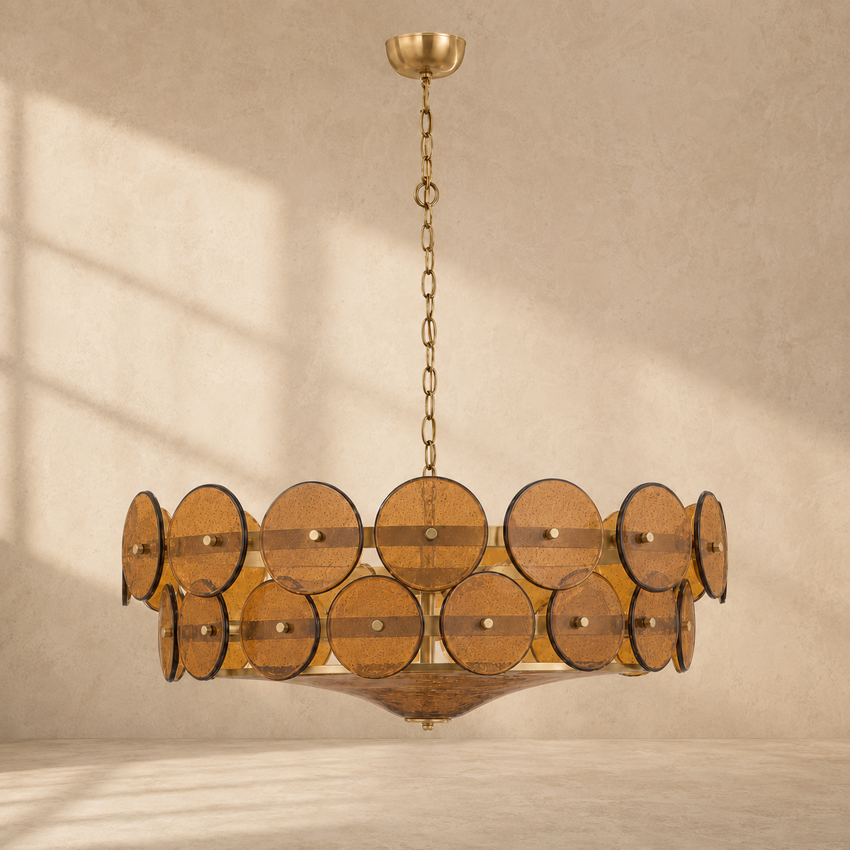 Chandeliers Glass Amber