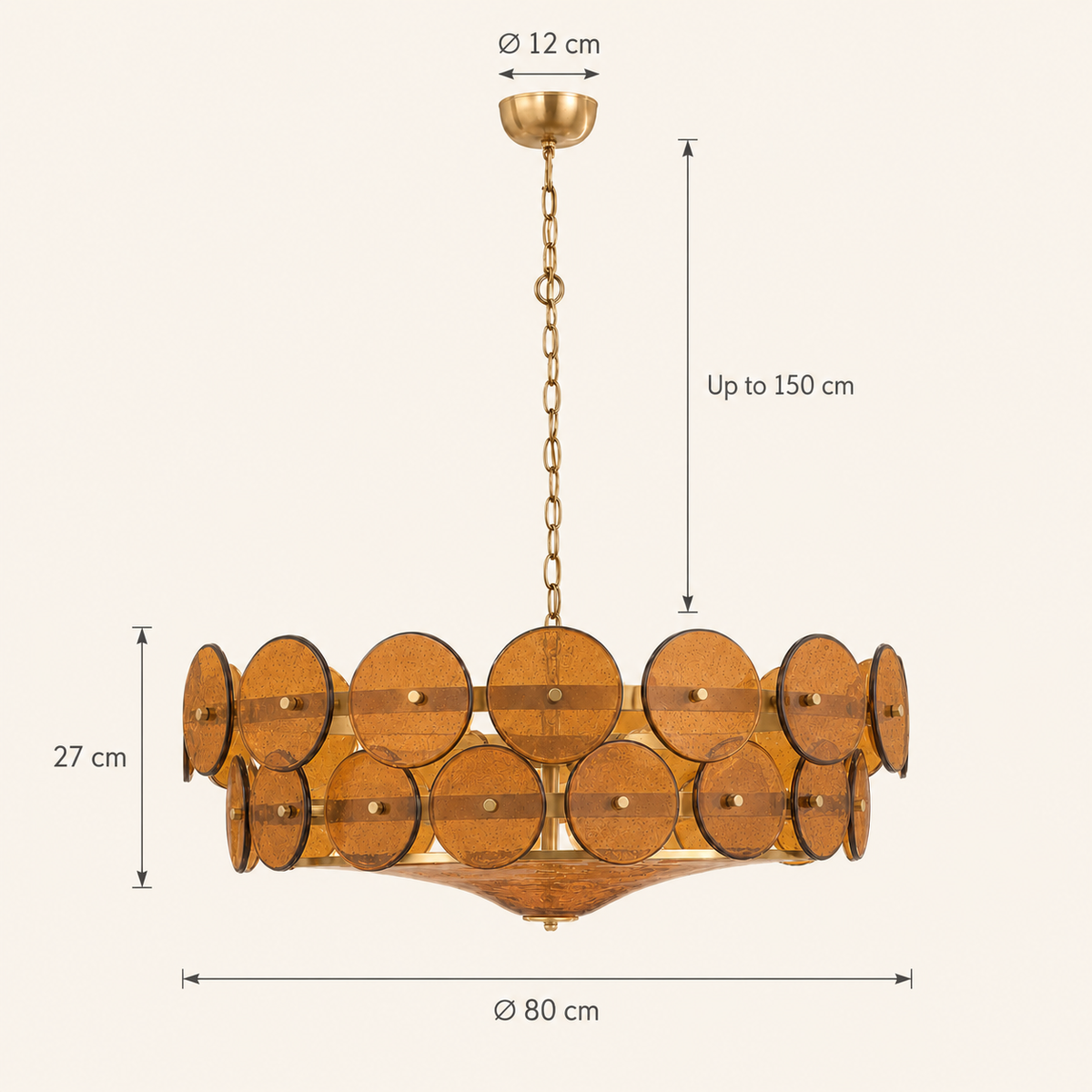 Chandeliers Glass Amber