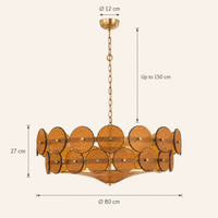 Chandeliers Glass Amber