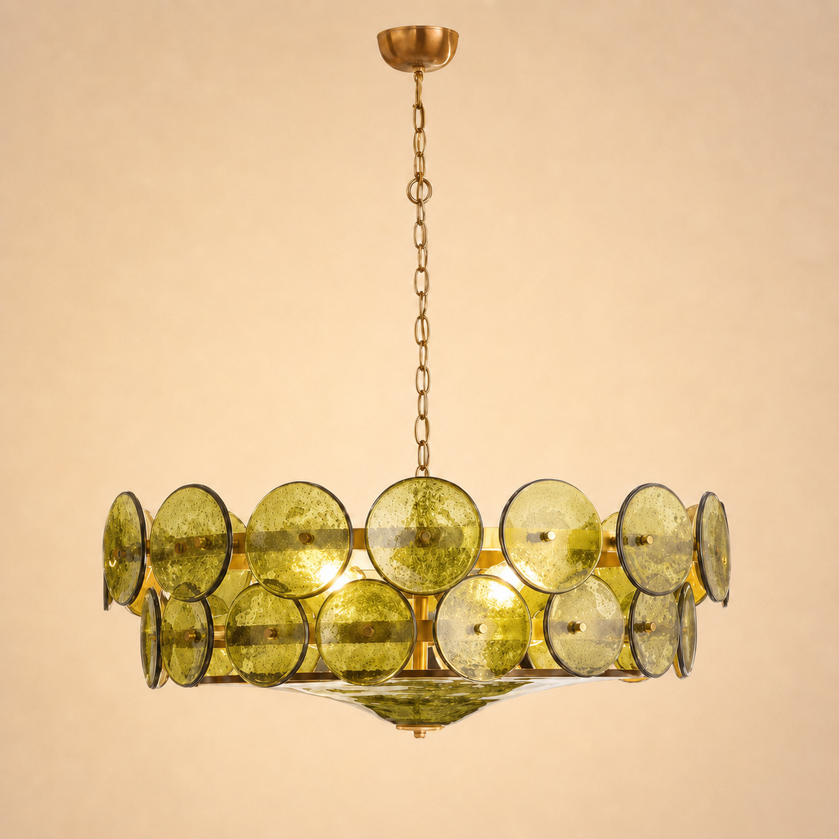 Chandeliers Glass Amber