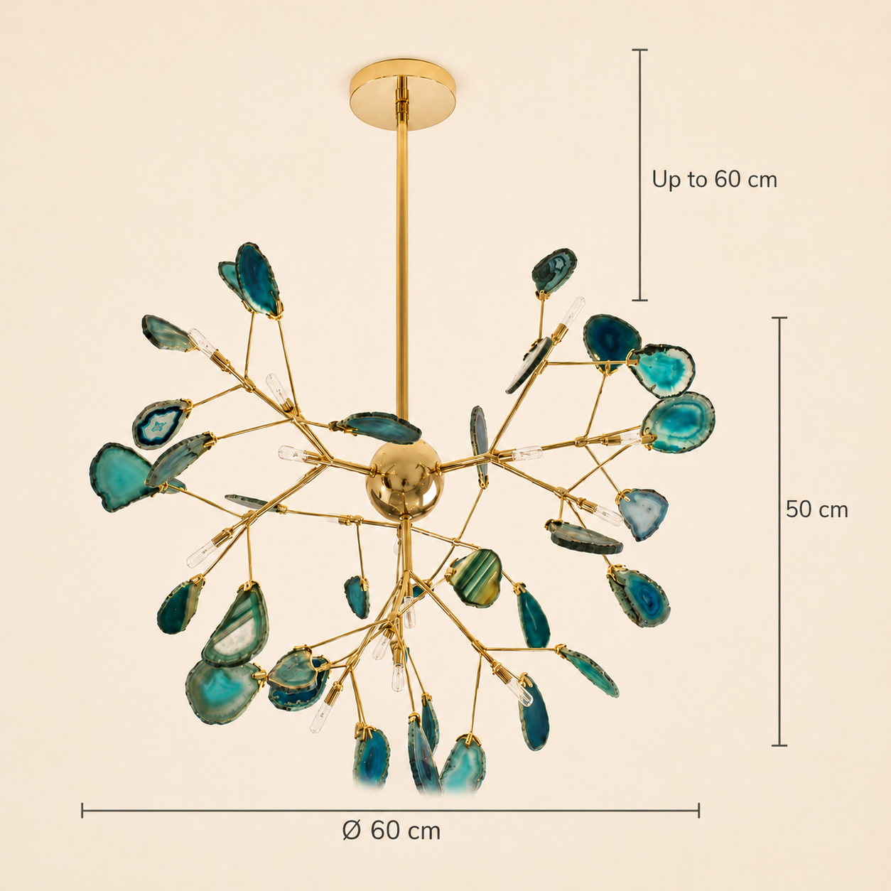 Modern Chandelier Lighting Agate Tree Branch