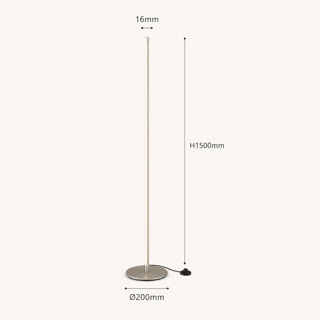 Gold Floor Lamp LED Linear