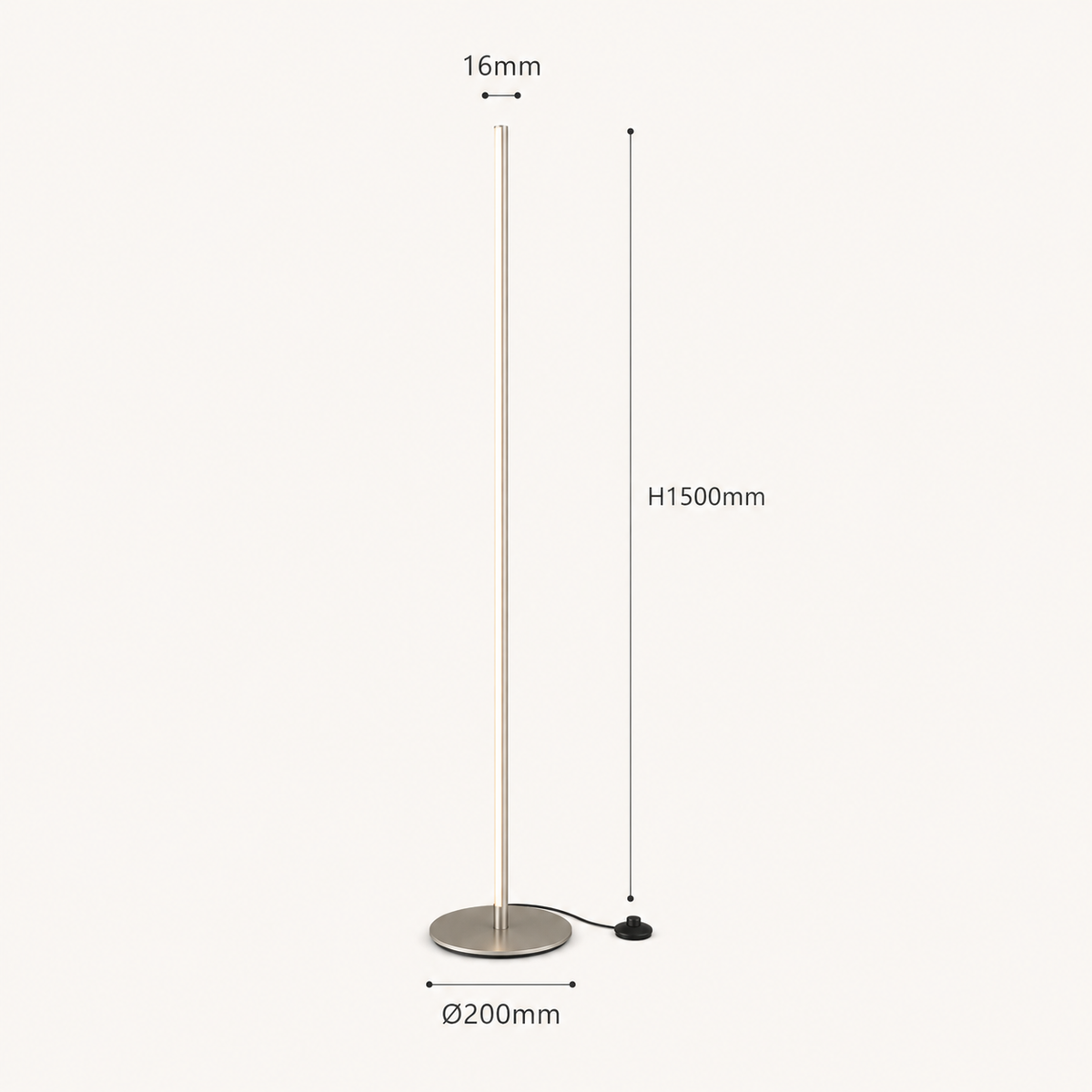 Gold Floor Lamp LED Linear