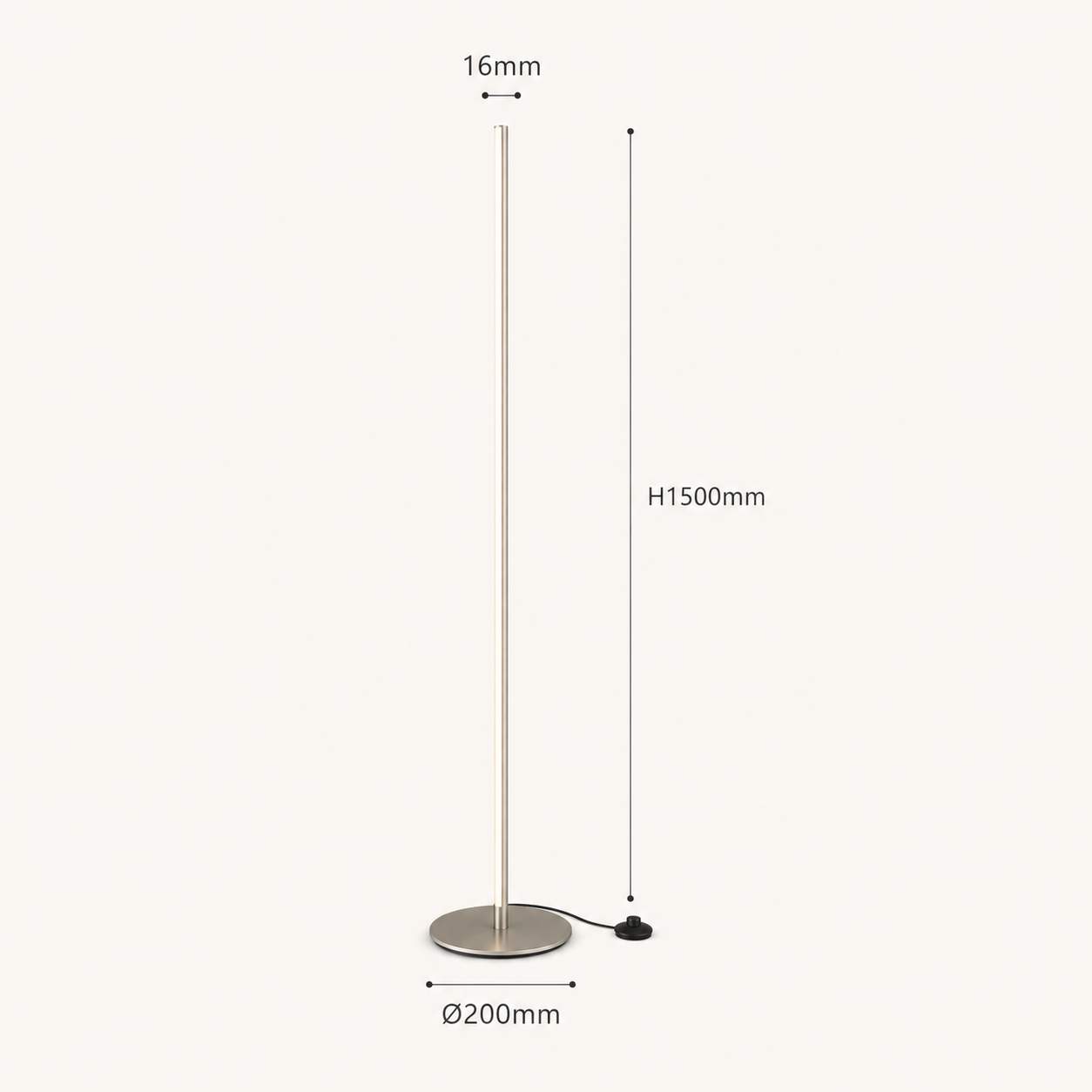 Gold Floor Lamp LED Linear