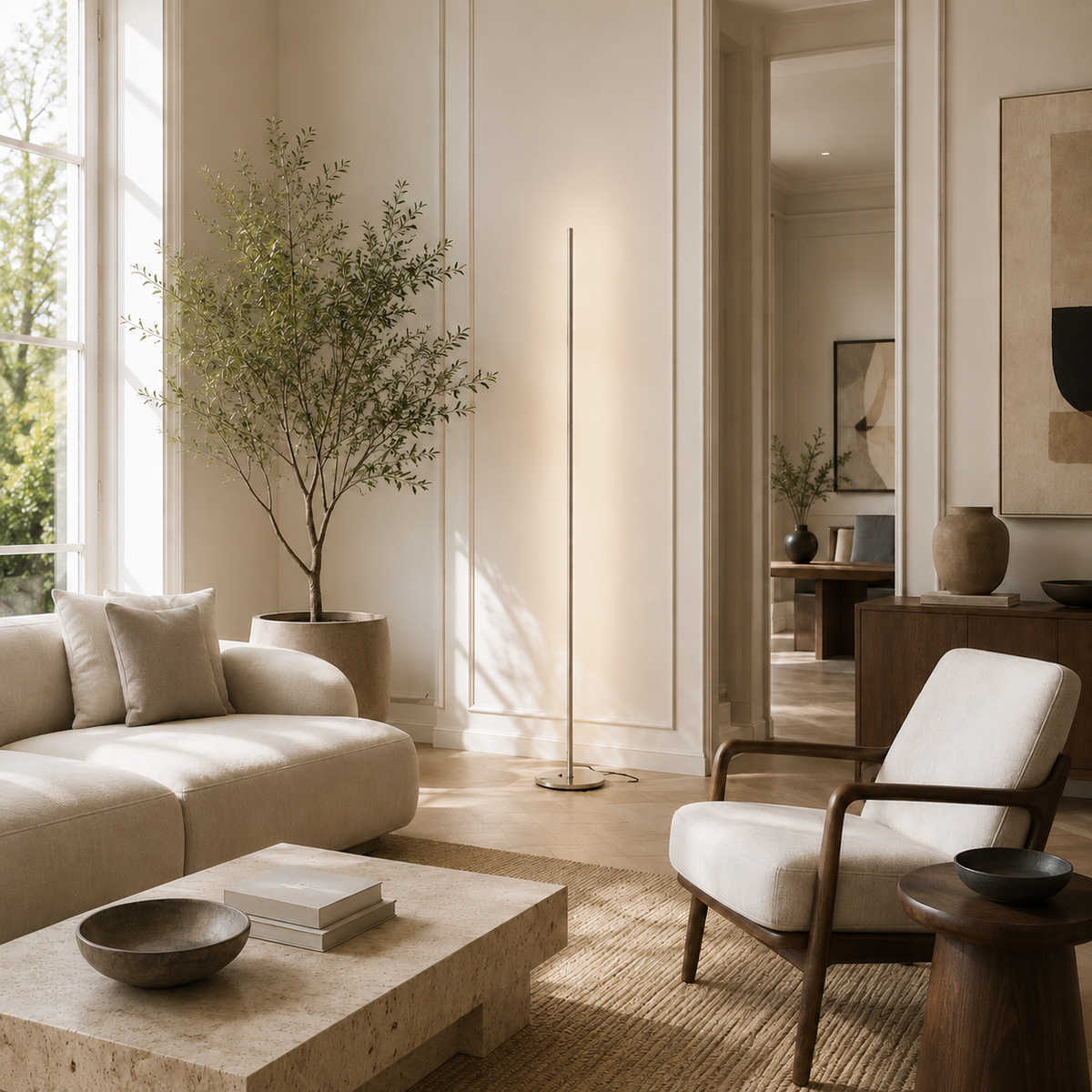 Gold Floor Lamp LED Linear