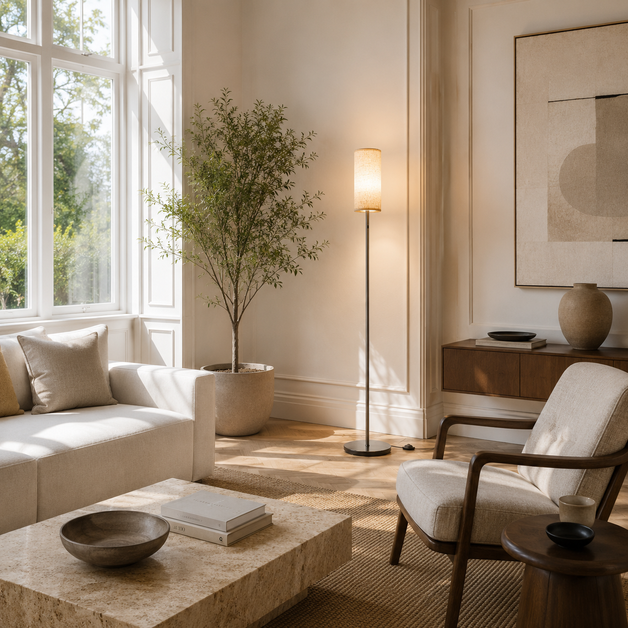 Dimmable Floor Lamp RGBW Smart App And Remote Control