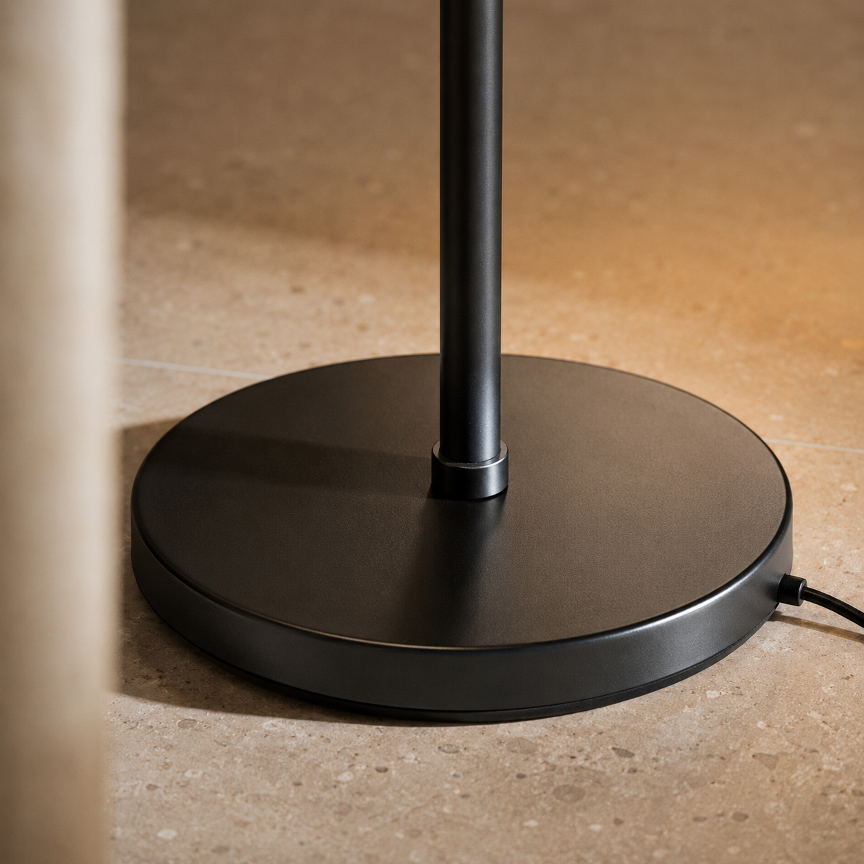 Reading Lamp Floor Adjustable Swing Arm Black Metal