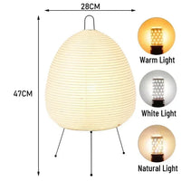 Rice Paper Floor Lamp With Iron Tripod