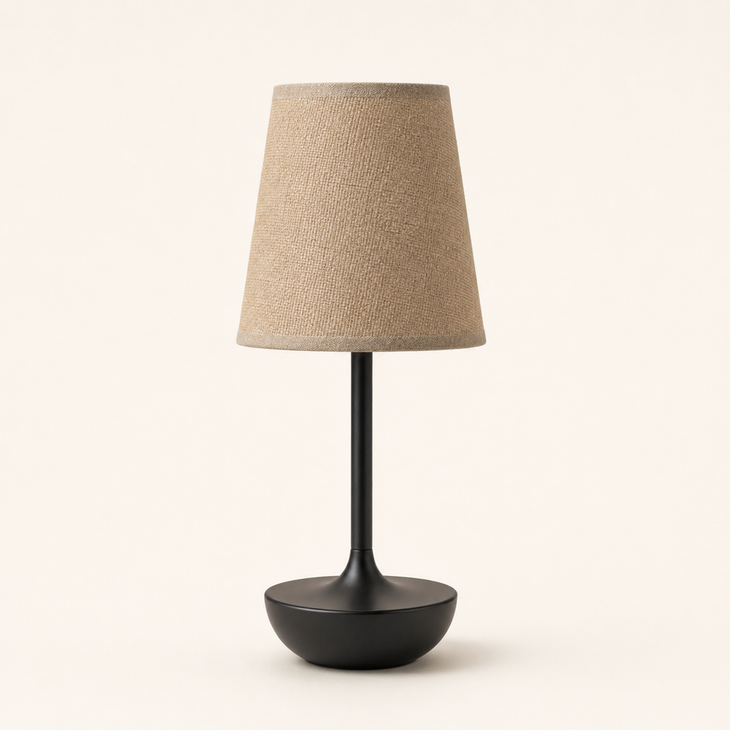 Rechargeable Cordless Table Lamp with Fabric Shade – Marlow