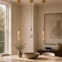 Single Pendant Lights For Kitchen Island LED Water Drop