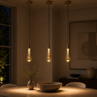 Single Pendant Lights For Kitchen Island LED Water Drop
