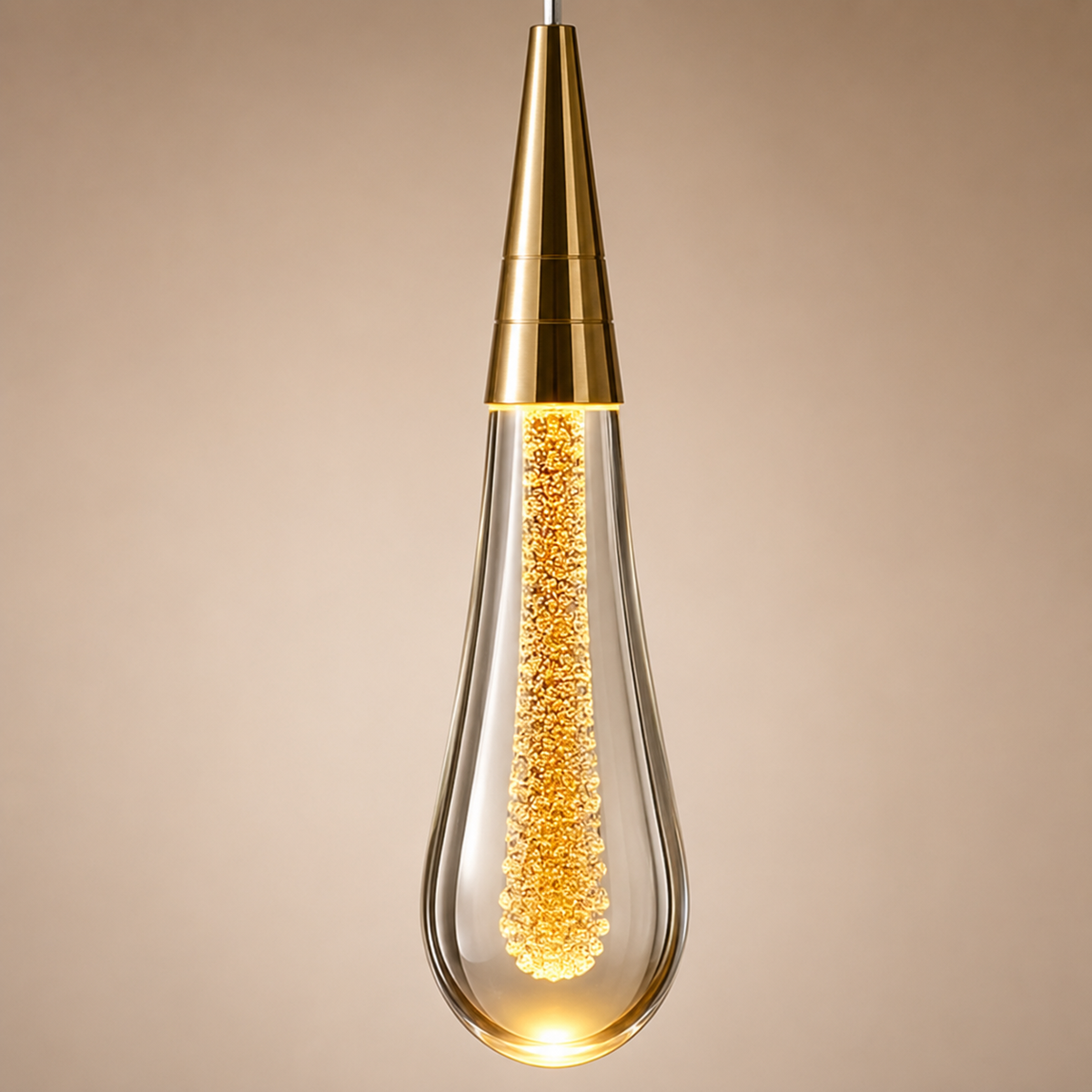 Single Pendant Lights For Kitchen Island LED Water Drop