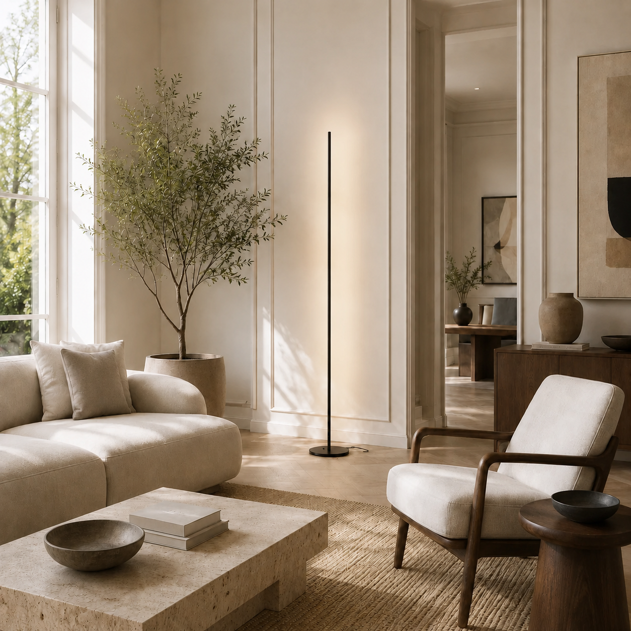 Gold Floor Lamp LED Linear