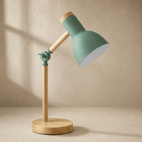 Norven Living Adjustable Nordic Wooden & Metal Bedside Table Lamp – Mila