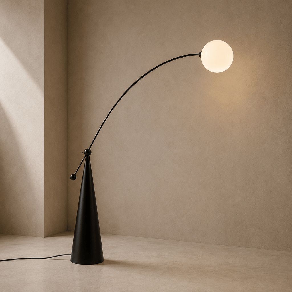 Norven Living Arched Floor Lamp Arc Globe Shade