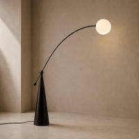 Norven Living Arched Floor Lamp Arc Globe Shade