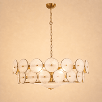 Norven Living Chandeliers Glass Amber