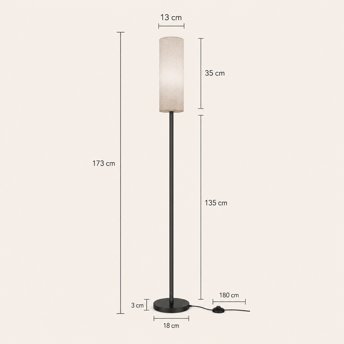 Norven Living Dimmable Floor Lamp RGBW Smart App And Remote Control