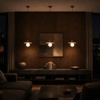 Norven Living Elara Travertine & Wood Globe Pendant Light