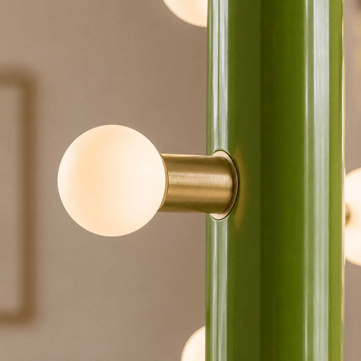 Norven Living Floor Lamps Glass Green LED