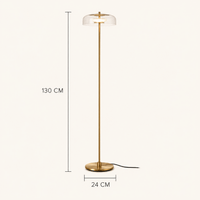 Norven Living Floor Lamps Metal Clear Glass Minimalist