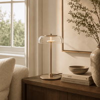 Norven Living Floor Lamps Metal Clear Glass Minimalist