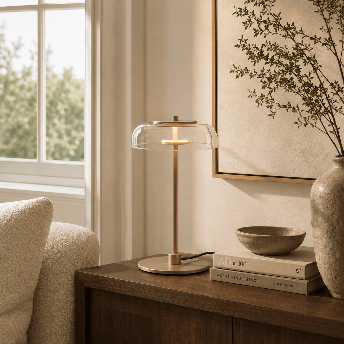 Norven Living Floor Lamps Metal Clear Glass Minimalist
